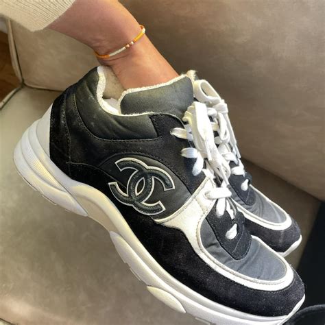 ladies chanel trainers|chanel trainers black and white.